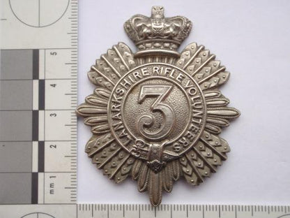 Gradia Militaria -  QVC 3rd Lanark R.V.C Shako Plate