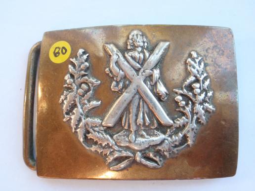 Gradia Militaria -  Queens Own Cameron Highlanders Cross Belt Plate
