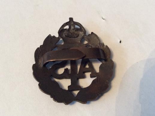 W.W 2 A.T.S Bronze Officers Service Dress Cap badge