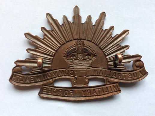 W.W2 Australian Rising Sun, Light Bronze finish, unissued