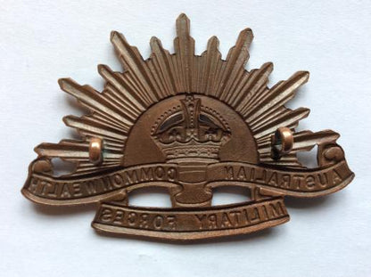 W.W2 Australian Rising Sun, Light Bronze finish, unissued