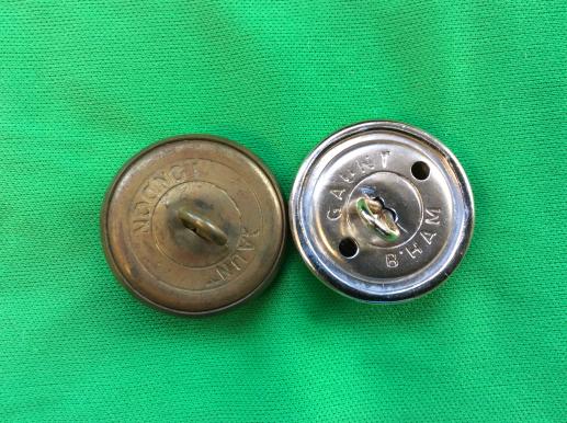 Blues and Royals brass and Anodised Buttons