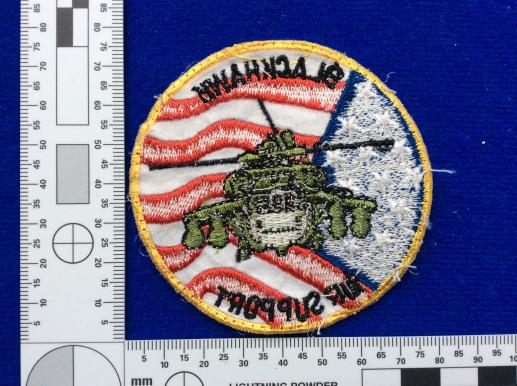 US Army Blackhawk Helicopter Air Support Patch