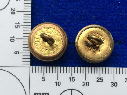 The Queens Regiment Officers Silver & Gilt Hat Buttons