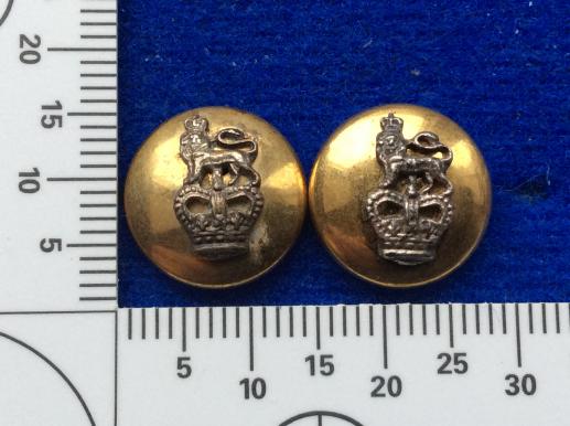 Gradia Militaria -  The Queens Own Royal West Kent Regt Officers Hat Buttons