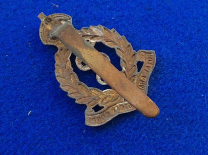 Post 1902 R.A.M.C all brass O.Rs Cap Badge