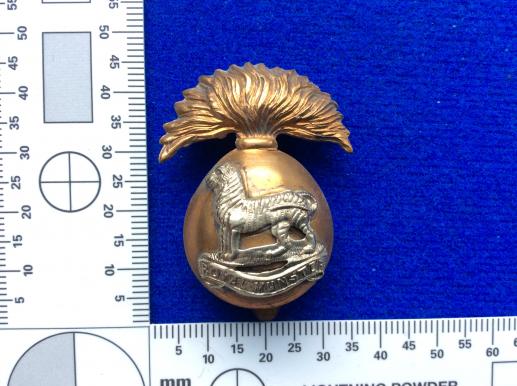 Gradia Militaria -  Royal Munster Fusiliers ORs bi-metal Cap Badge