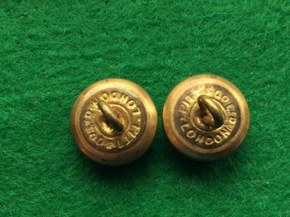 Q/C 12th Royal Lancers, 2 part Officers Hat Buttons