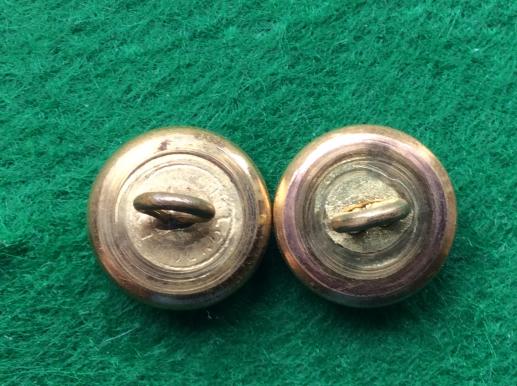 Post 1902 12th Royal Lancers Officers Gilt Hat Buttons