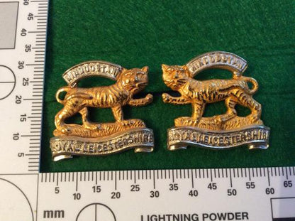 Royal Leicestershire Regiment Officers Silver/ Gilt Collars
