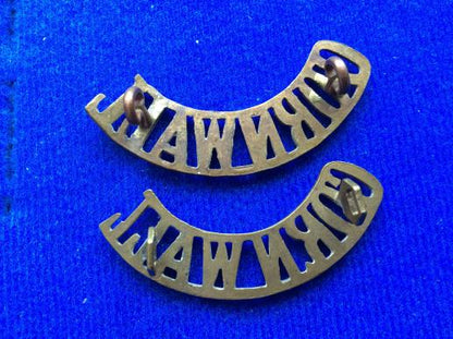 WW1 Brass CORNWALL Other Ranks Shoulder Titles