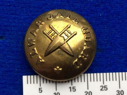 Gradia Militaria -  ALWAR JAIL GUARD large brass 23mm Button