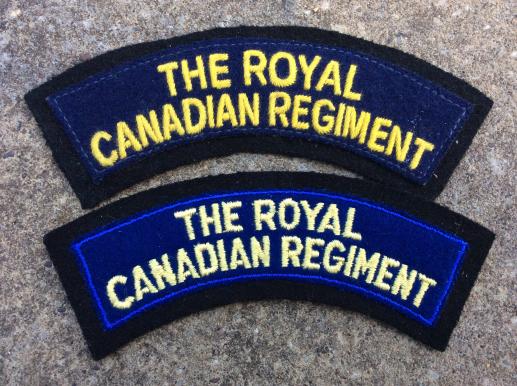 Gradia Militaria -  The Royal Canadian Regiment Cloth Shoulder Titles