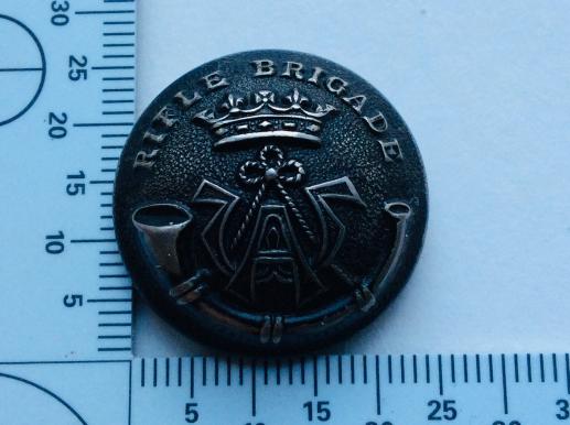 Gradia Militaria -  Rifle Brigade blackened white metal button by Gaunt