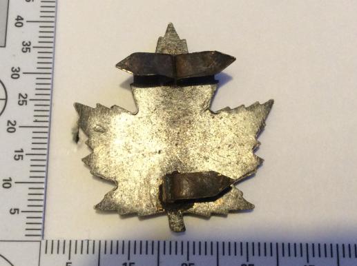 WW1 C.E.F General List Cap Badge, pickled finish, rear blades