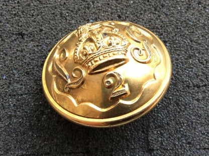 Post 1902 2nd Life Guards Officers Gilt Button, rare maker