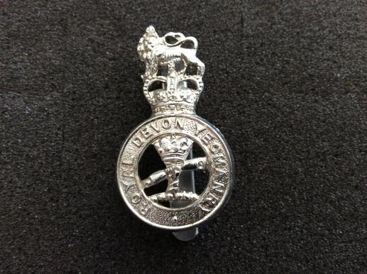 Gradia Militaria -  The Royal Devon Yeomanry Silver Anodised Cap Badge