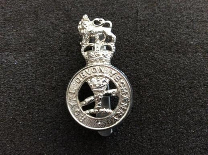 Gradia Militaria -  The Royal Devon Yeomanry Silver Anodised Cap Badge