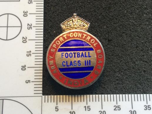 Gradia Militaria -  1939 dated  ARMY SPORT CONTROL BOARD INDIA badge