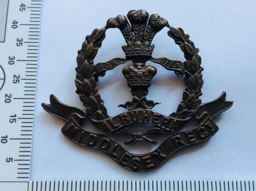 Gradia Militaria -  Middlesex Regiment Officers Service Dress Cap badge