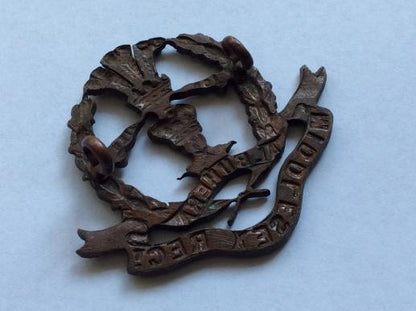 Middlesex Regiment Officers Service Dress Cap badge