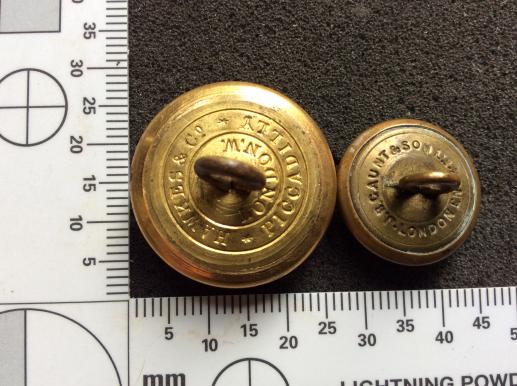 Post 1881 The Cheshire Regiment Officers Buttons