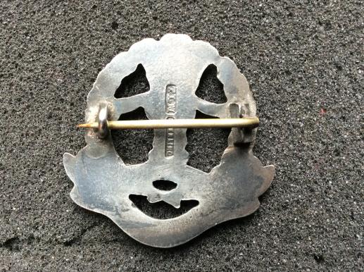 WW1 Middlesex Regiment Silver & Enamel Sweetheart