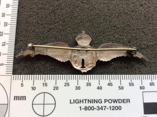 Large WW2 RAF Silver & Enamel Sweetheart 64mm long
