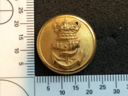 Gradia Militaria -  Victorian Royal Navy Large 22mm Gilt Button By Firmin