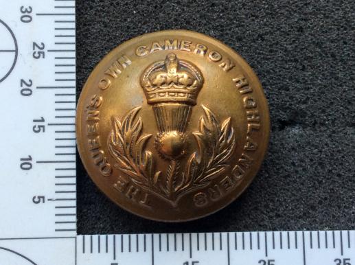 Gradia Militaria -  The Queens Own Cameron Highlanders Button