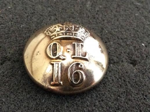Pre 1922 16th The Queens Lancers ORs Button