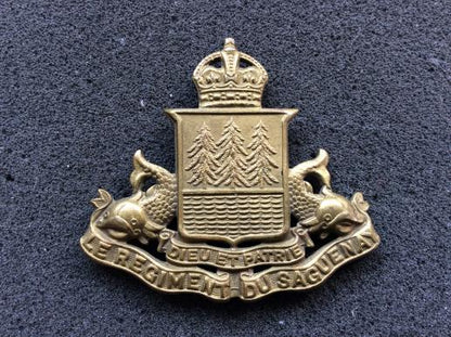 Gradia Militaria -  WW2 Canadian Le Regiment Du Saguenay Cap badge