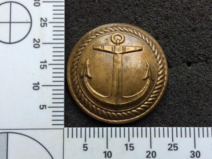 Gradia Militaria -  French Continental Navy Large flat back button circa 1890s