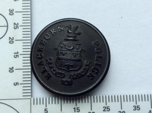 Gradia Militaria -  Blackburn Police Black Button circa 1900