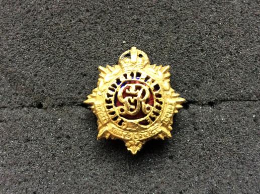 Gradia Militaria -  Post 1918 R.A.S.C Officers Gilt & enamel collar badge