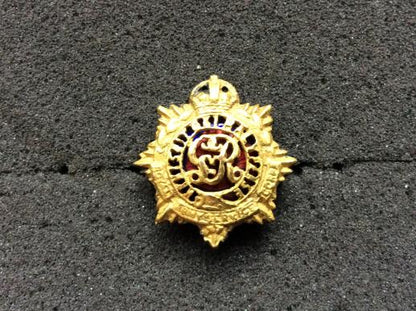 Gradia Militaria -  Post 1918 R.A.S.C Officers Gilt & enamel collar badge