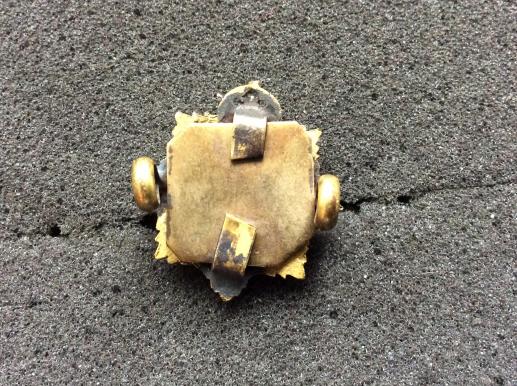 Post 1918 R.A.S.C Officers Gilt & enamel collar badge