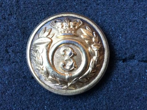 Gradia Militaria -  Indian 3rd Regiment Bombay Native ( Light) Infantry Button circa 1870s