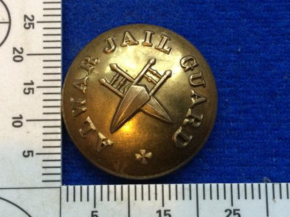 Gradia Militaria -  ALWAR JAIL GUARD, brass button by Gaunt London
