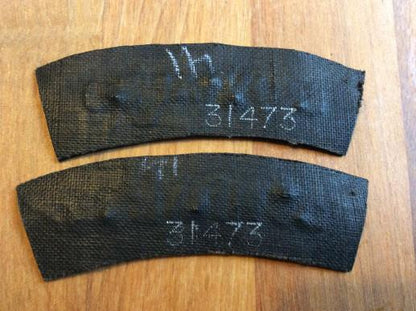 COMMANDO gold bullion on black wool backing shoulder titles