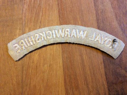 ROYAL WARWICKSHIRE Regiment Cloth Shoulder title