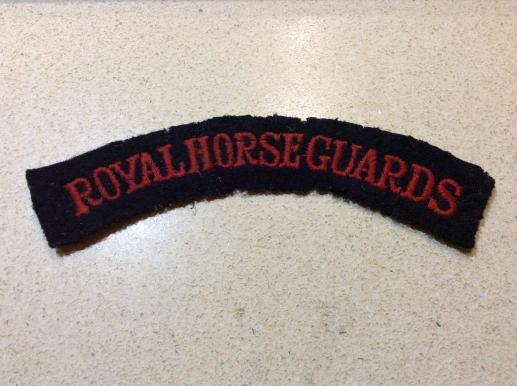 Gradia Militaria -  WW2 ROYAL HORSE GUARDS Cloth Shoulder Title