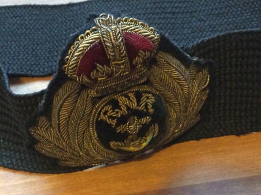 WW1 R.N.R ( Royal Naval Reserve) Officers Bullion Cap Badge