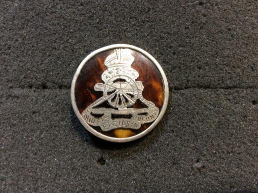 WW1 Territorial Royal Artillery tortoise shell & Silver Sweetheart