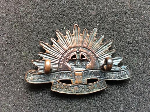 WW2 Australian Rising Sun Collar Badge By H.ARENDSEN
