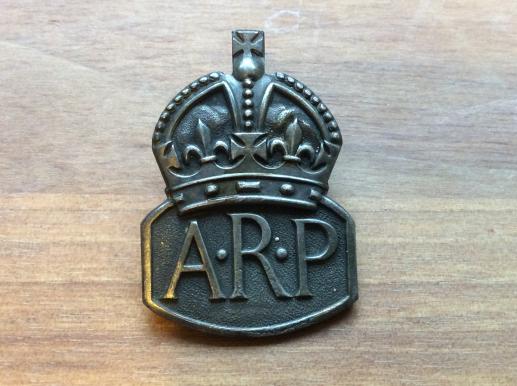 Gradia Militaria -  1936 dated A.R.P ( Air Raid Patrol) Silver Lapel badge