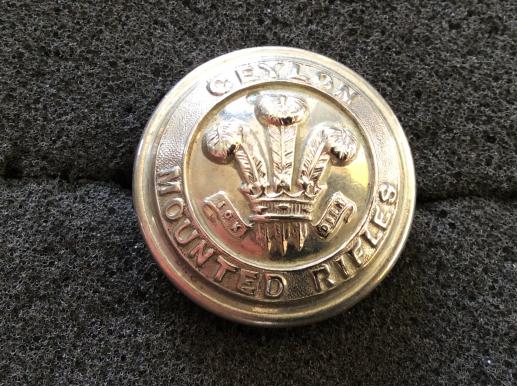Gradia Militaria -  Ceylon Mounted Rifles Officers white metal button