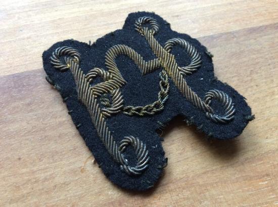 British Army saddlers, harness & Collar makers Bullion Sleeve badge