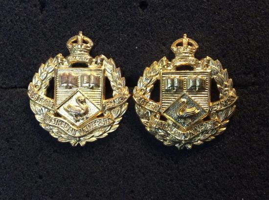 Gradia Militaria -  K/C Western Australia University Regiment Collar badges