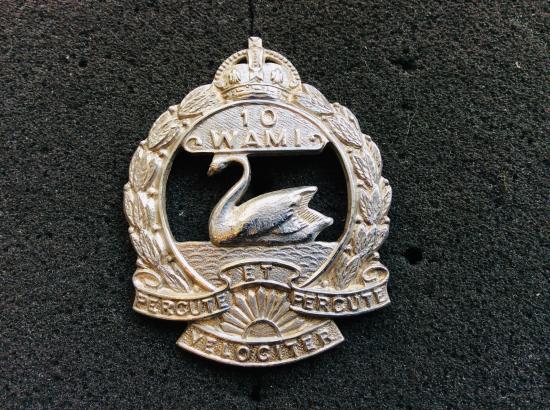 Gradia Militaria -  K/C 10th Western Australia Mounted Infantry Cap badge